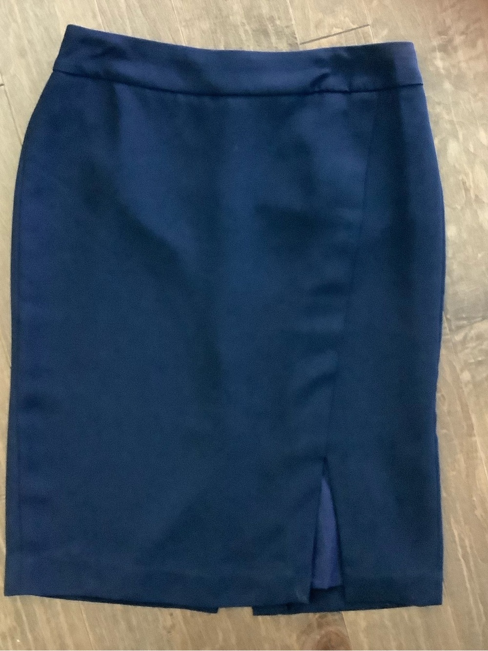Talbots Navy Pencil Skirt with Front Slit